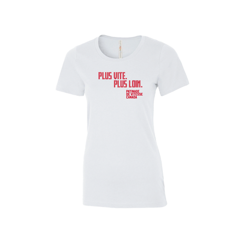 T-shirt 'Plus Vite. Plus Loin' - Femmes